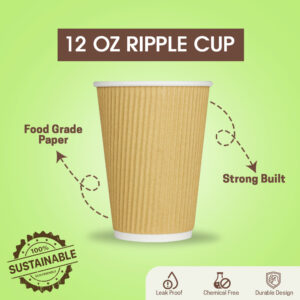 12 oz Ripple Wall Cup