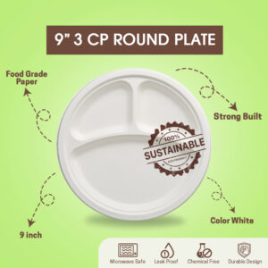 9" 3CP Round Plate