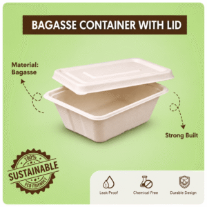 Bagasse Container With Lid